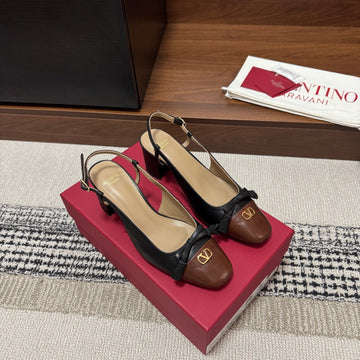 Valentino Garavani Slingback 60 Dark Brown Black In Sheepskin 685893