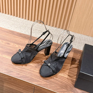 CC 26SS Slingback 80 With Bow Black In Mesh 692548
