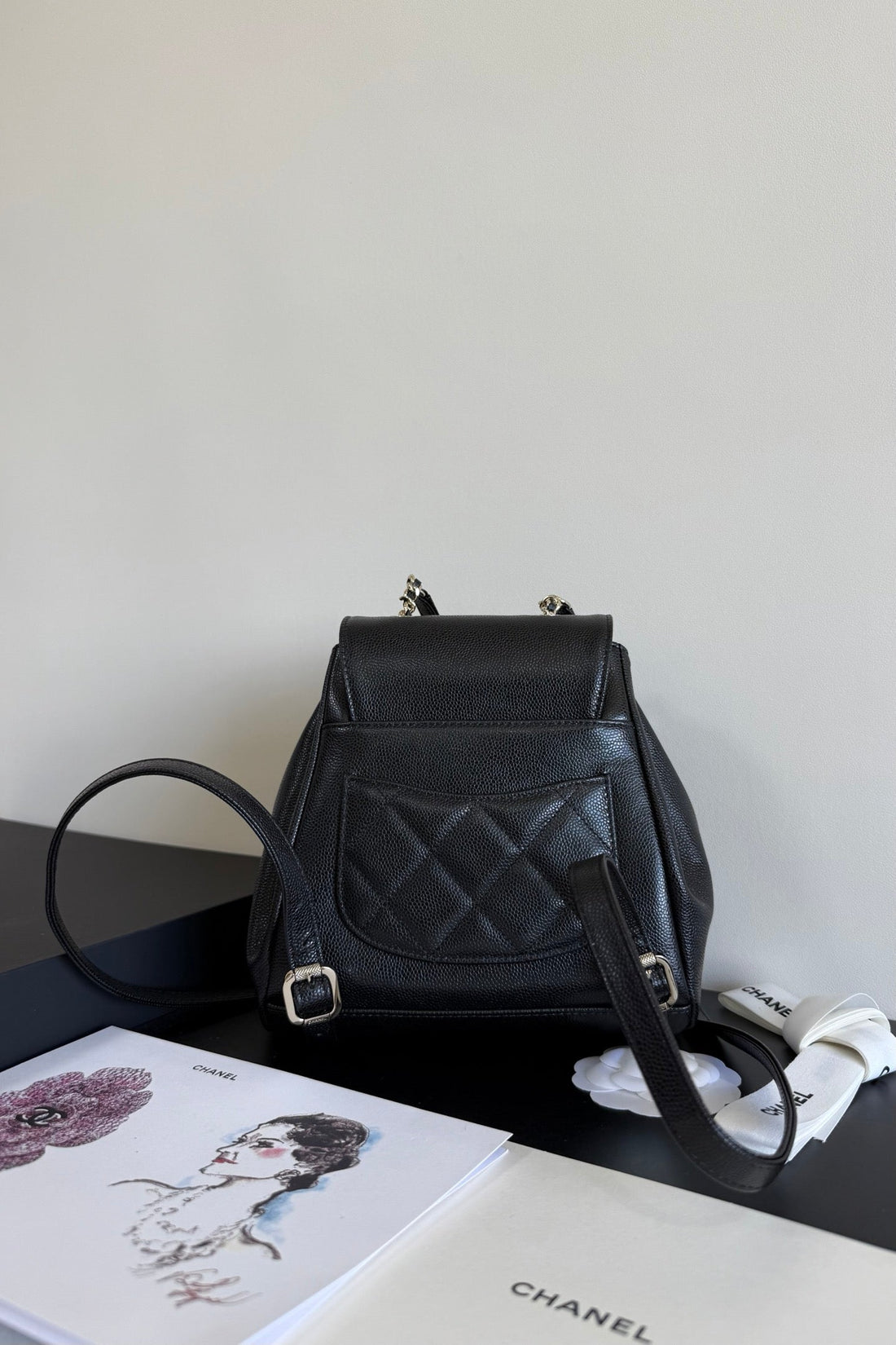 Chanel Affinity Duma Backpack 20CM Black In Cowhide