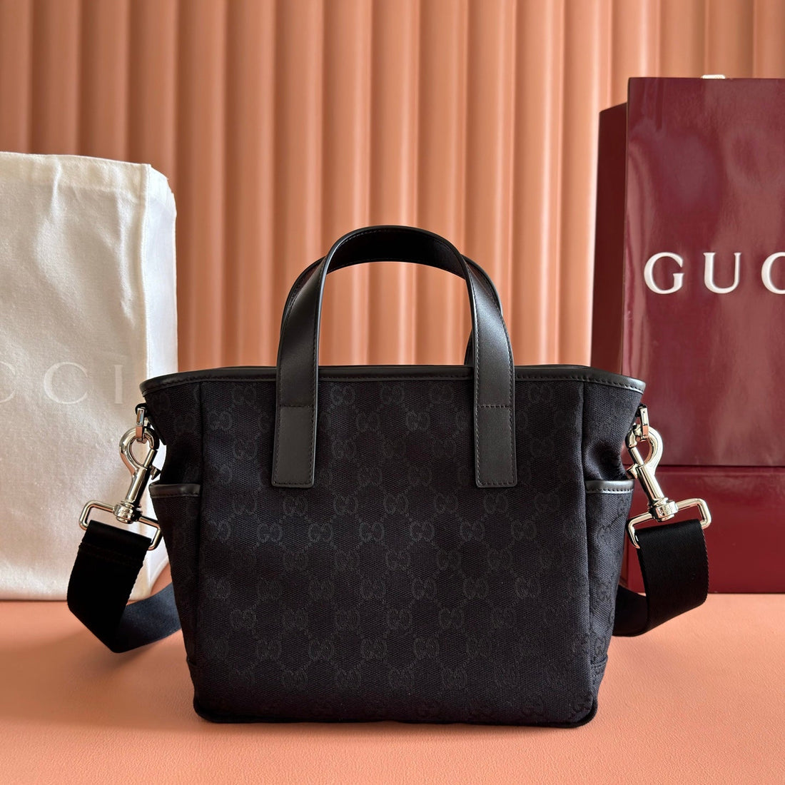 Gucci Cross Body Bag 23 Black In Canvas 284898