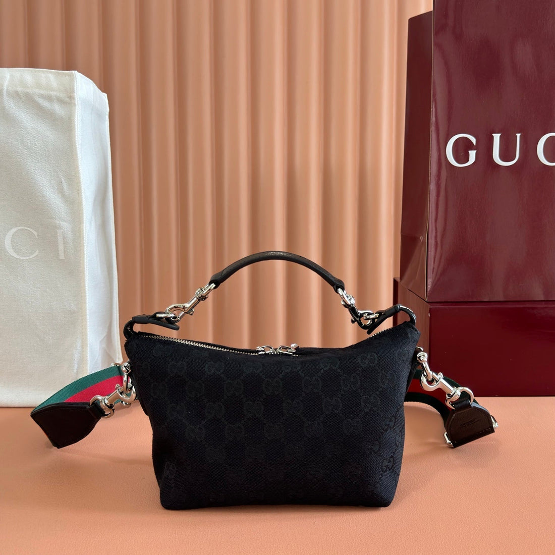 Gucci 26 Coach Shay Crossbody Bag 25.5 Black In Denim 284957