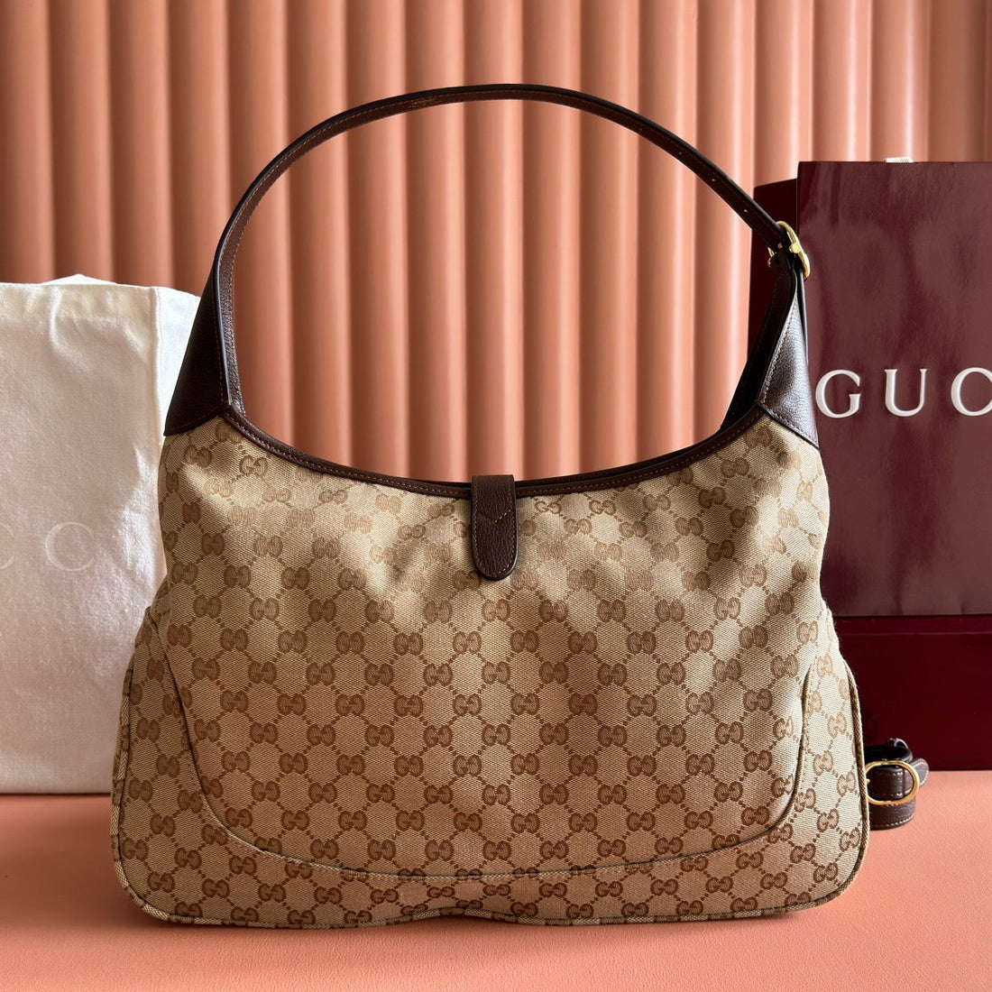 Gucci 26 Jackie 40CM Brown In Canvas 284934