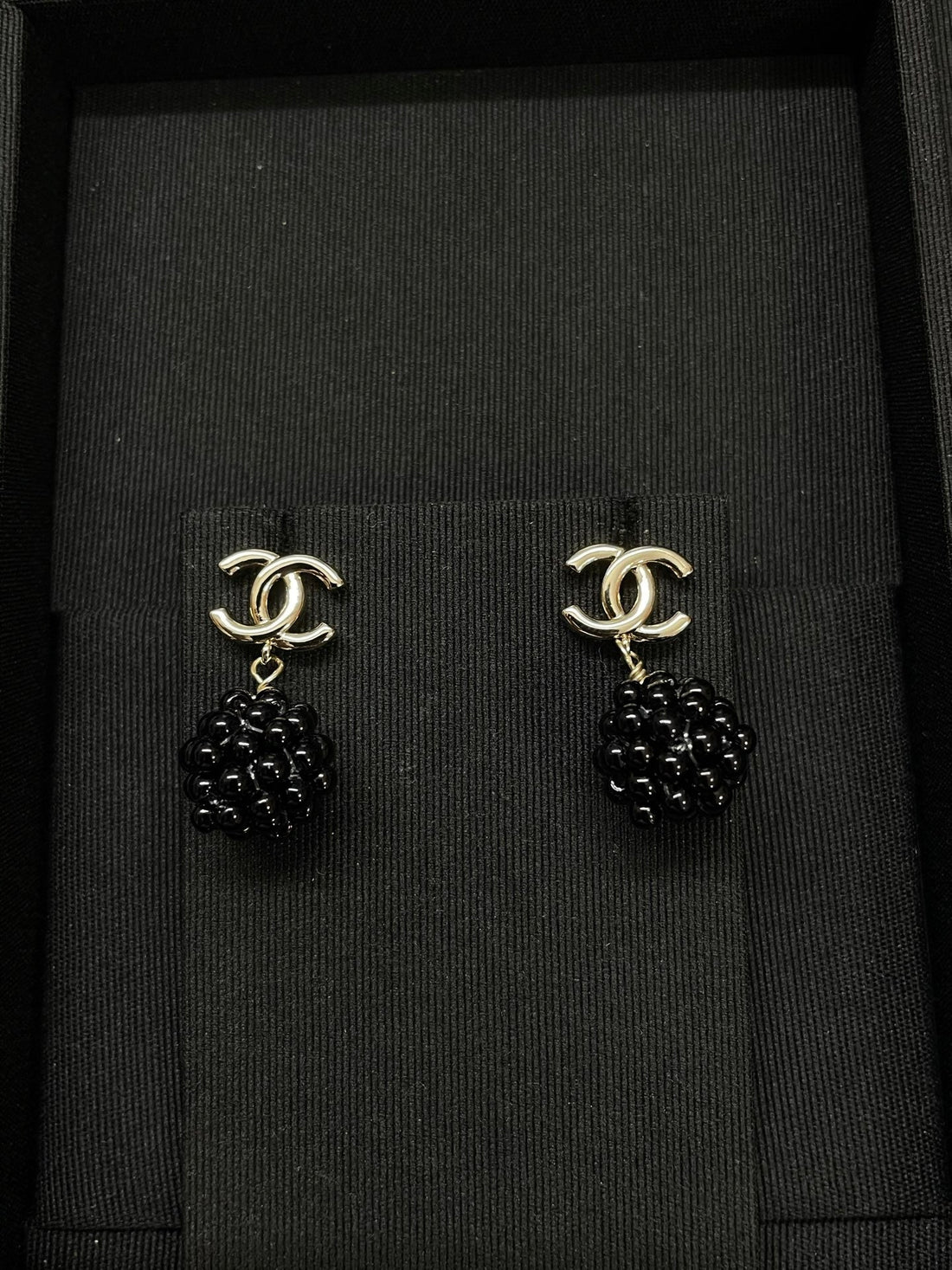 CC Beaded Drop Earrings