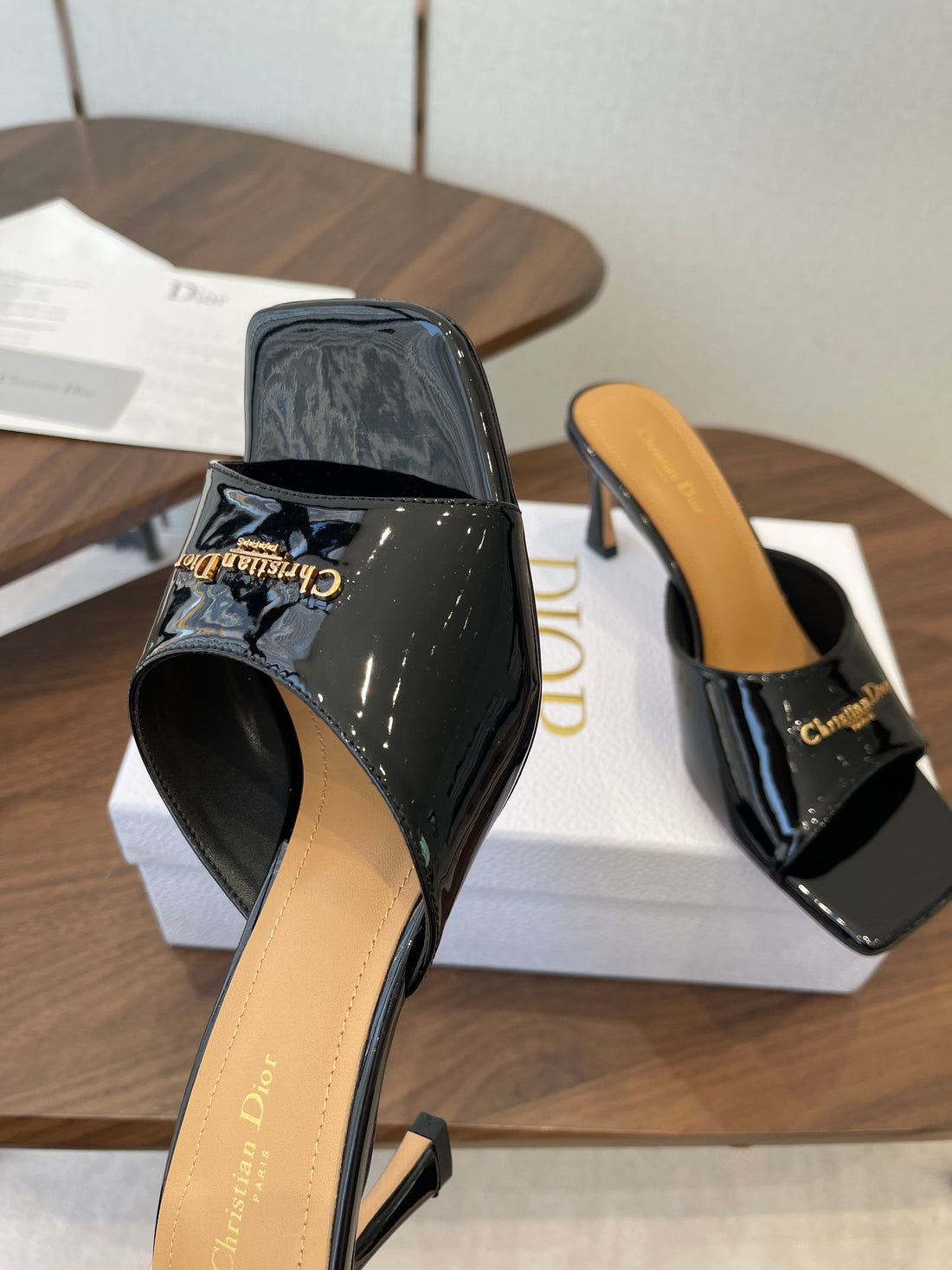 Dior 26 Sandal 70MM Black In Cowhide 727963