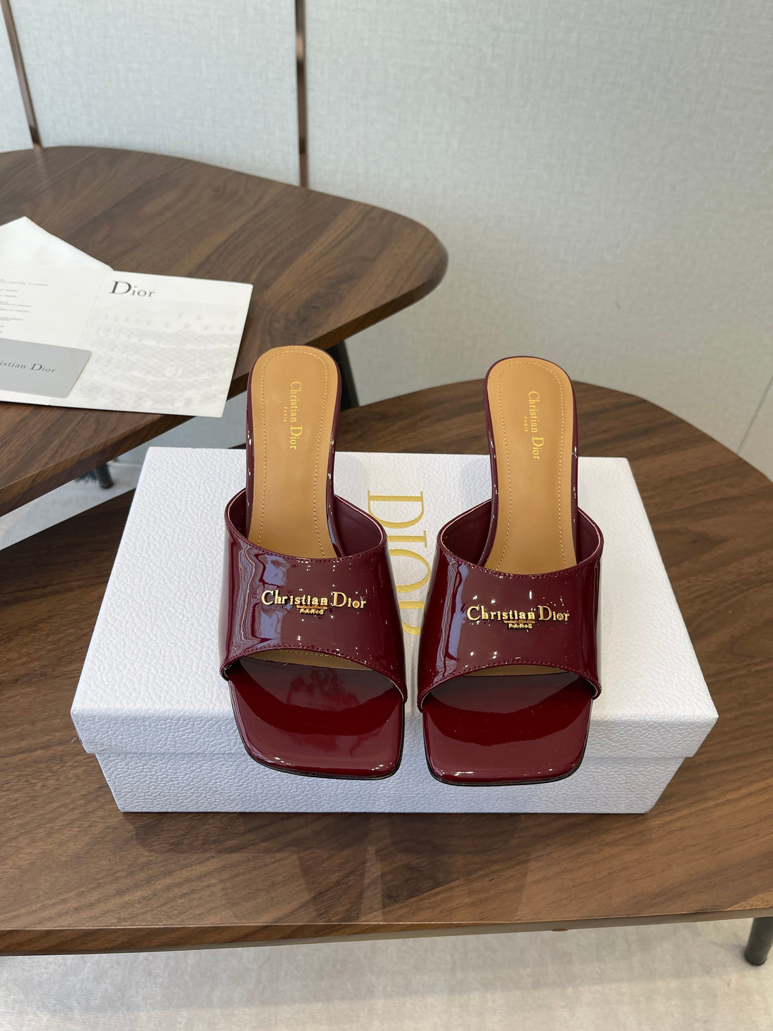 Dior 26 Sandal 70MM Burgundy In Cowhide 727961