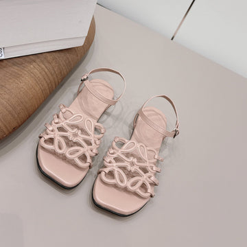 Loewe 26 Sandal Pink In Sheepskin 738808