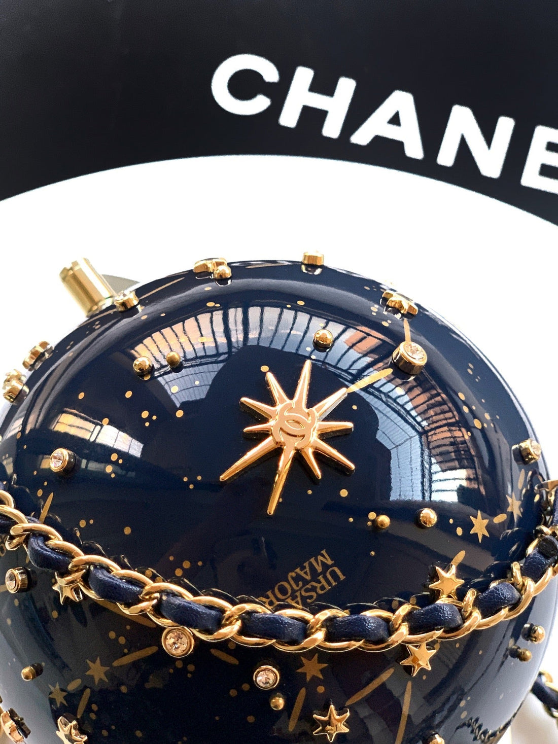 Chanel 26 Celestial Globe Minaudière Dark Blue In Plastic