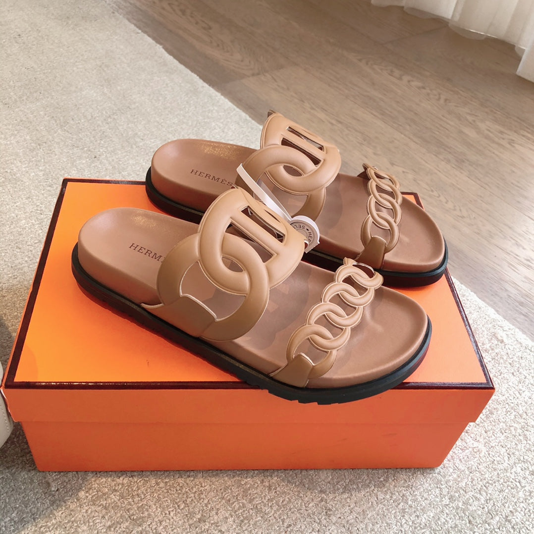 Hm Extra Sandal Brown In Cowhide 743959