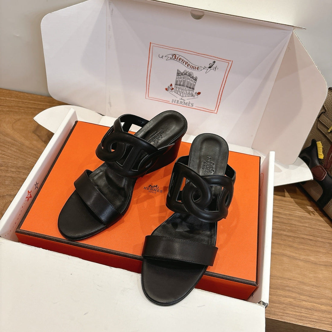 Hm Sandal 60 Black In Calfskin 743965