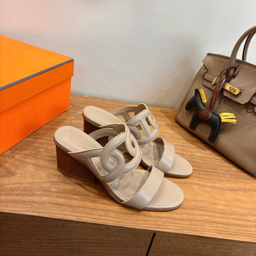 Hm Sandal 60 Beige In Calfskin 743968