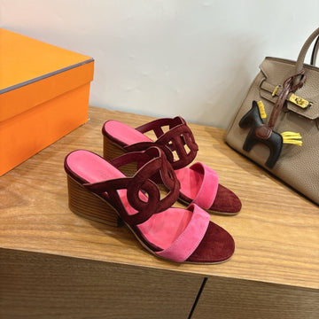 Hm Sandal 60 Burgundy Pink In Suede 743972