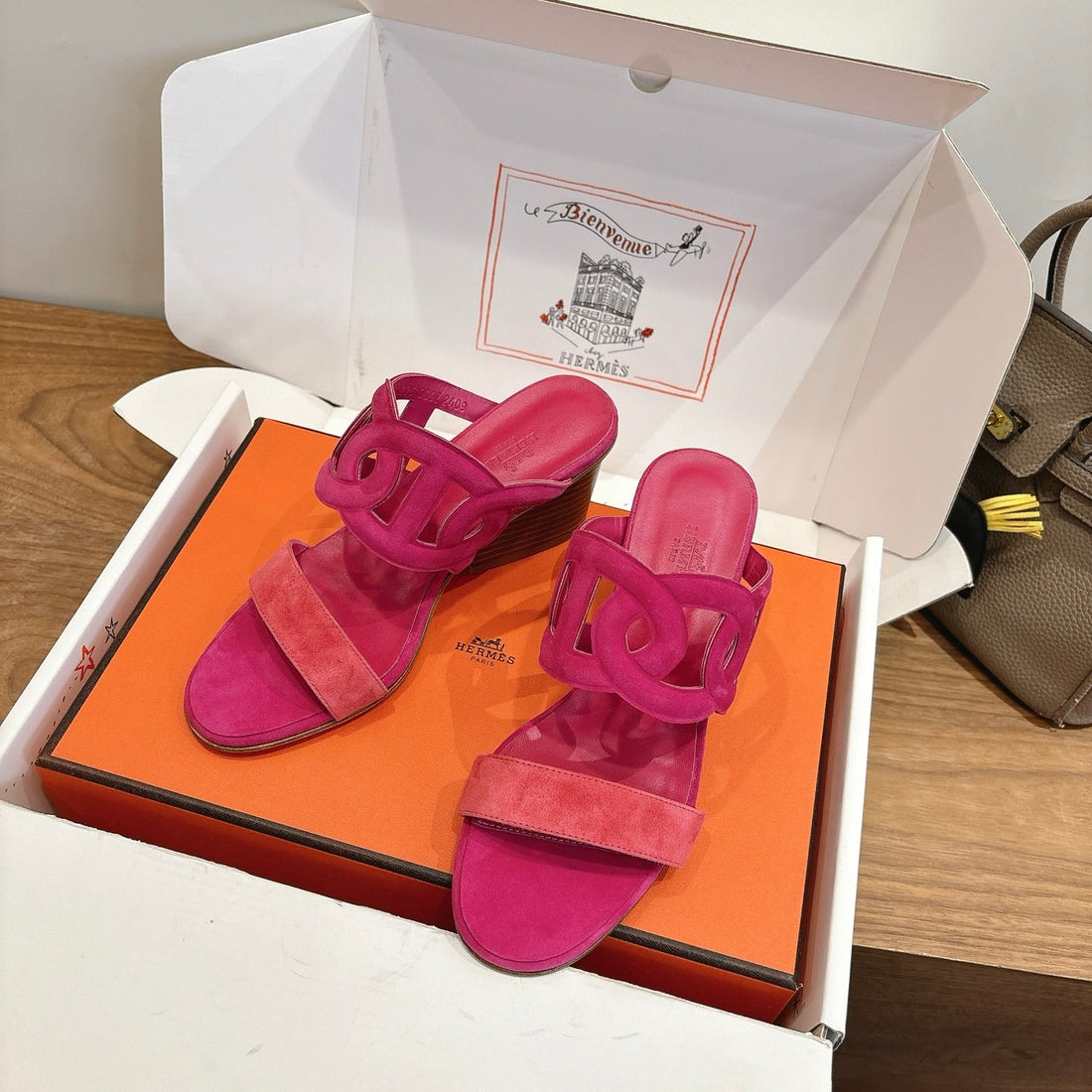 Hm Sandal 60 Pink In Suede 743973