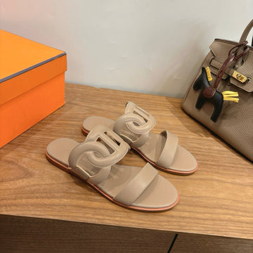 Hm Sandal Beige In Calfskin 743977