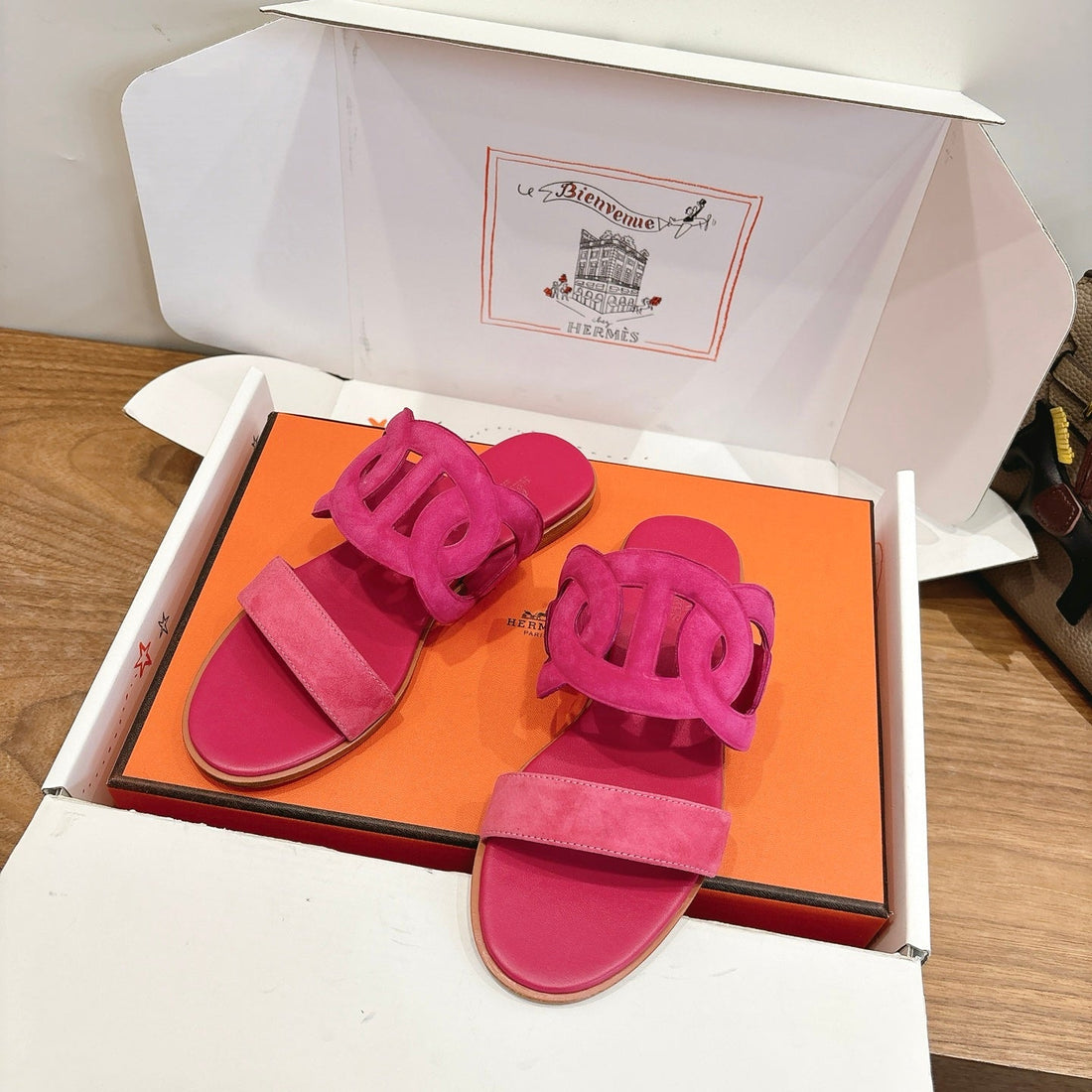 Hm Sandal Pink In Suede 743982