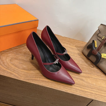 Hm 26 Majeste 85 Pump Burgundy In Cowhide 744013