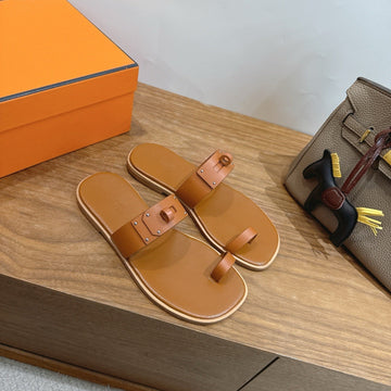 Hm July Sandal Brown In Cowhide 744060