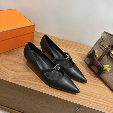 Hm 26 Majeste 45 Pump Black In Cowhide 744116