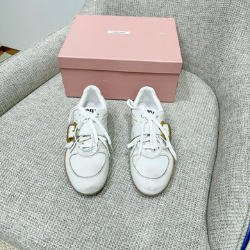 Miu 26 Sneaker White In Cowhide 747377
