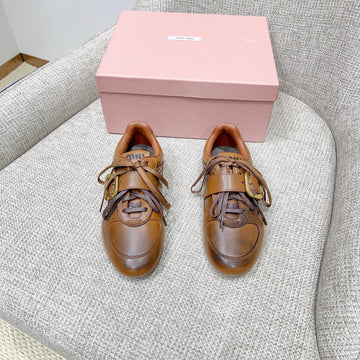 Miu 26 Sneaker Brown In Sheepskin 747378