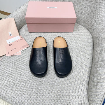 Miu 26 Mules Black In Cowhide 747403