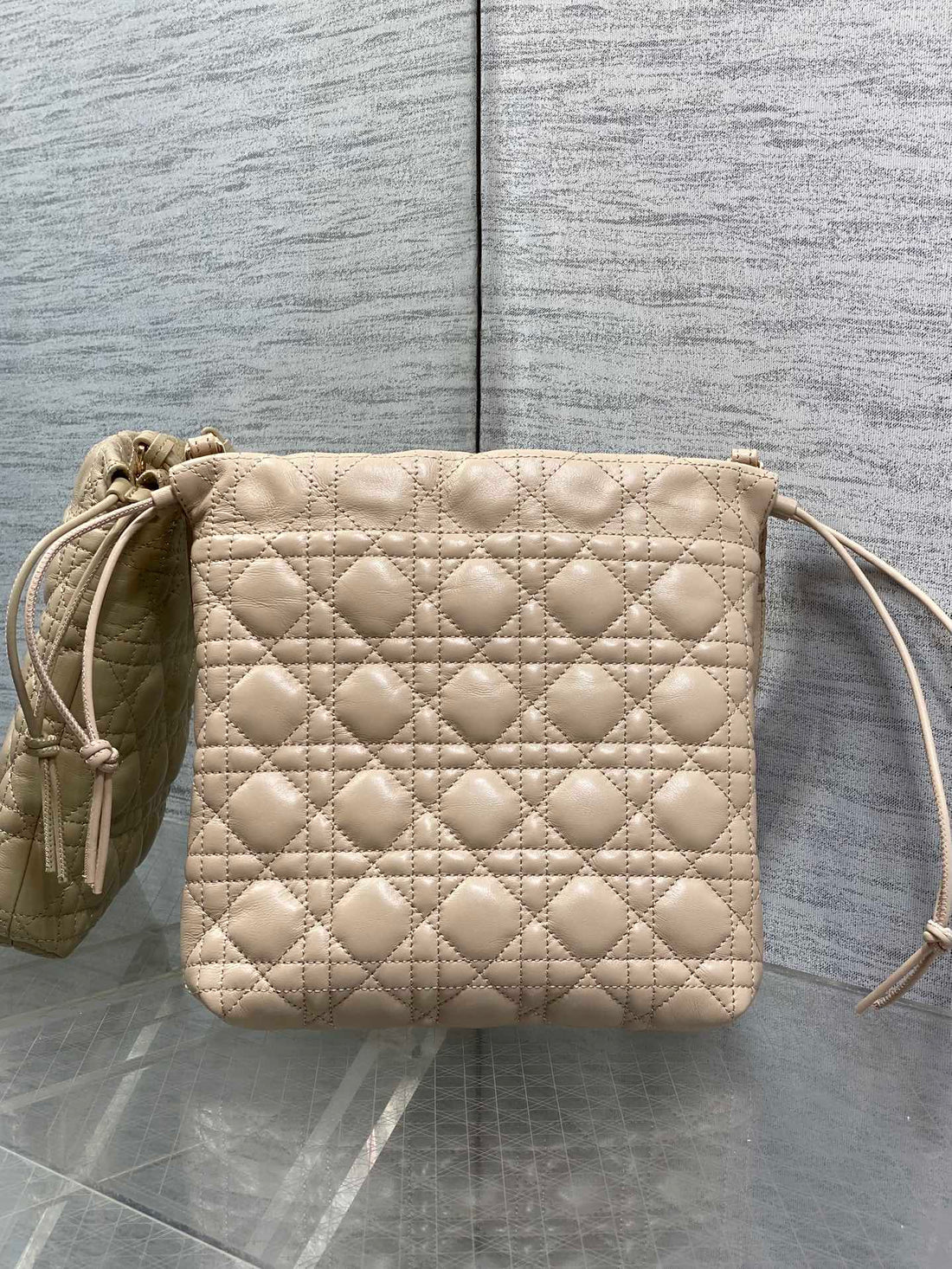 CD Dior Adiorable Bag 22CM Beige In Quilted Leather 286639