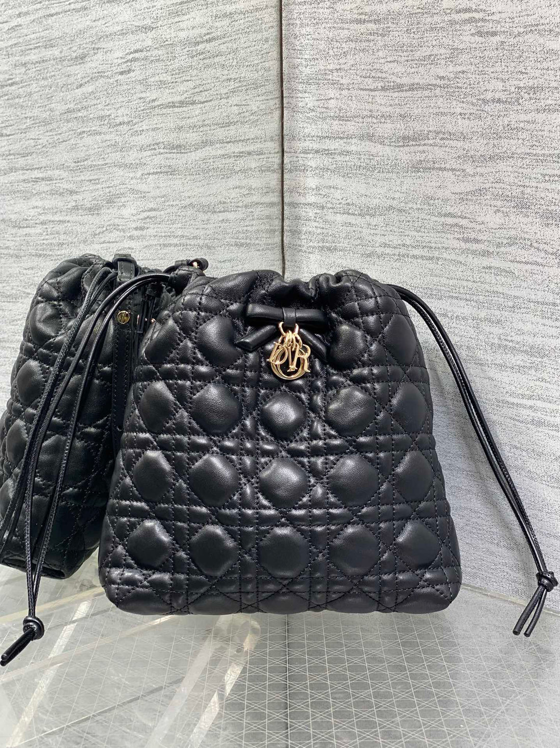 CD Dior Adiorable Bag 22CM Black In Quilted Leather 286641