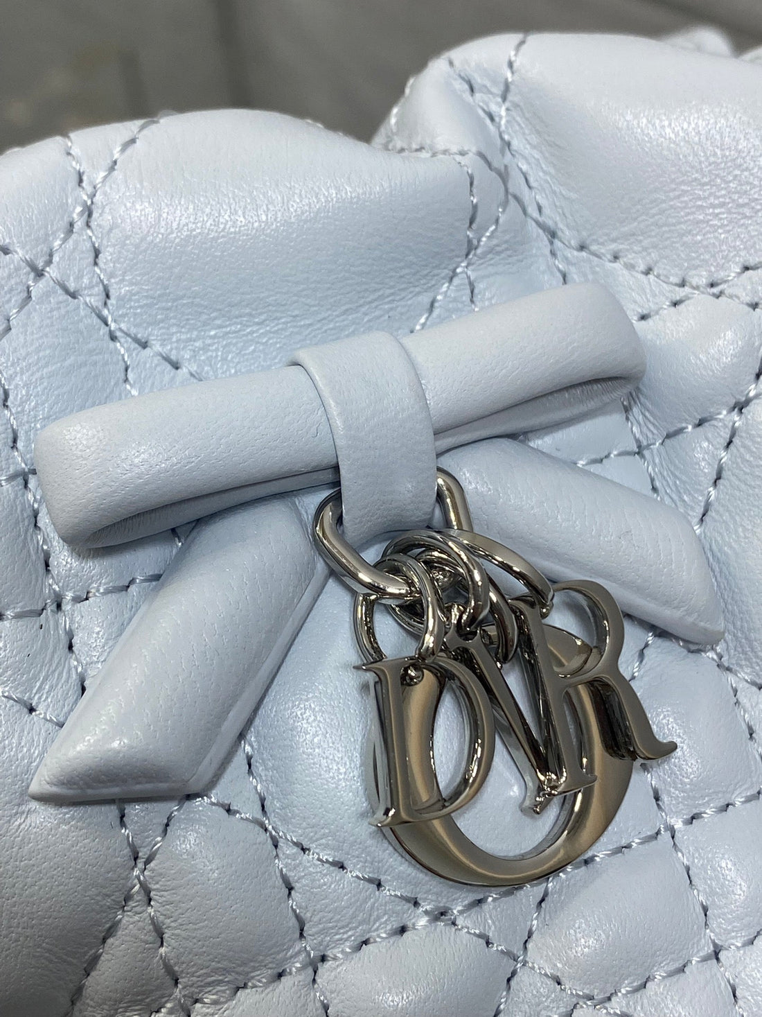 CD Dior Adiorable Bag 22CM Light Blue In Quilted Leather 286643
