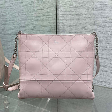 CD 26 Trianon Hobo Chain Bag 25CM Light Pink In Cowhide 286599
