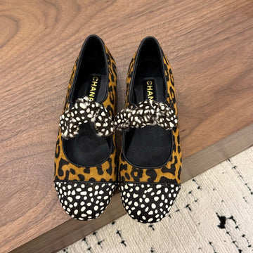 CC 26 Polka Dot Mary Janes Brown In Horsehair 756090