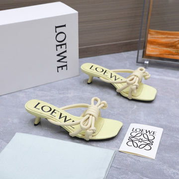 Loew 26 Knot Sandals 45MM Green Pastel In Lambskin 759438