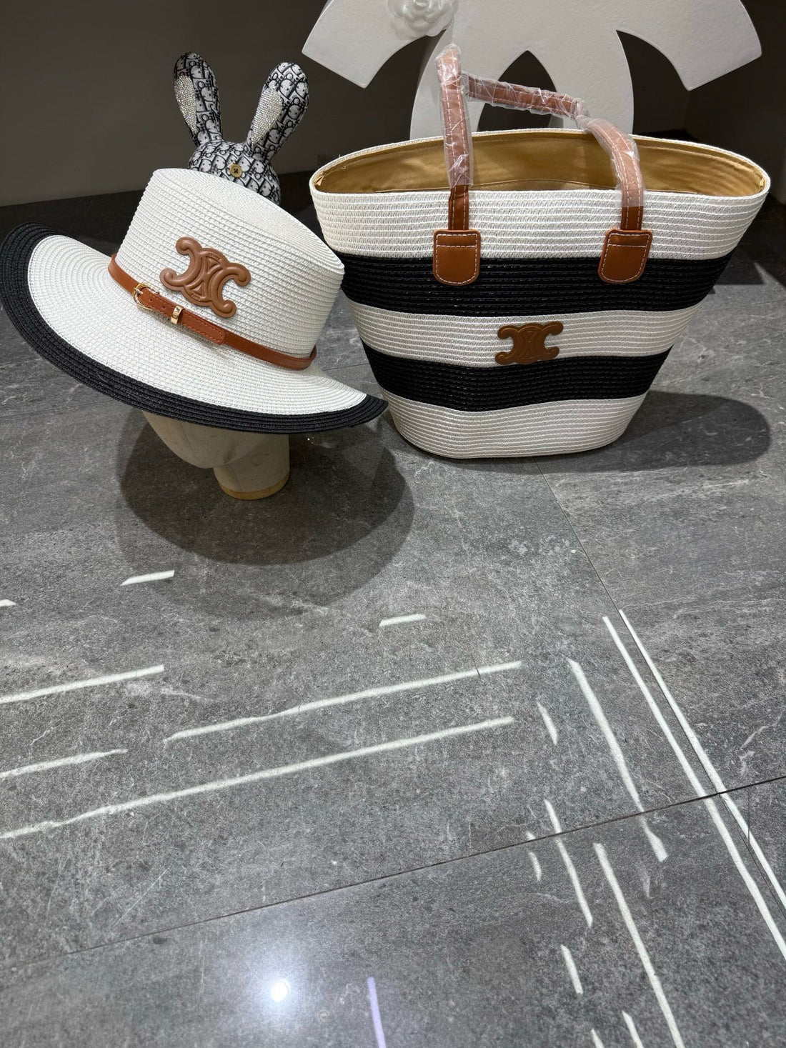 Cl Tote Bag & Hat Set Plant Grass 209745