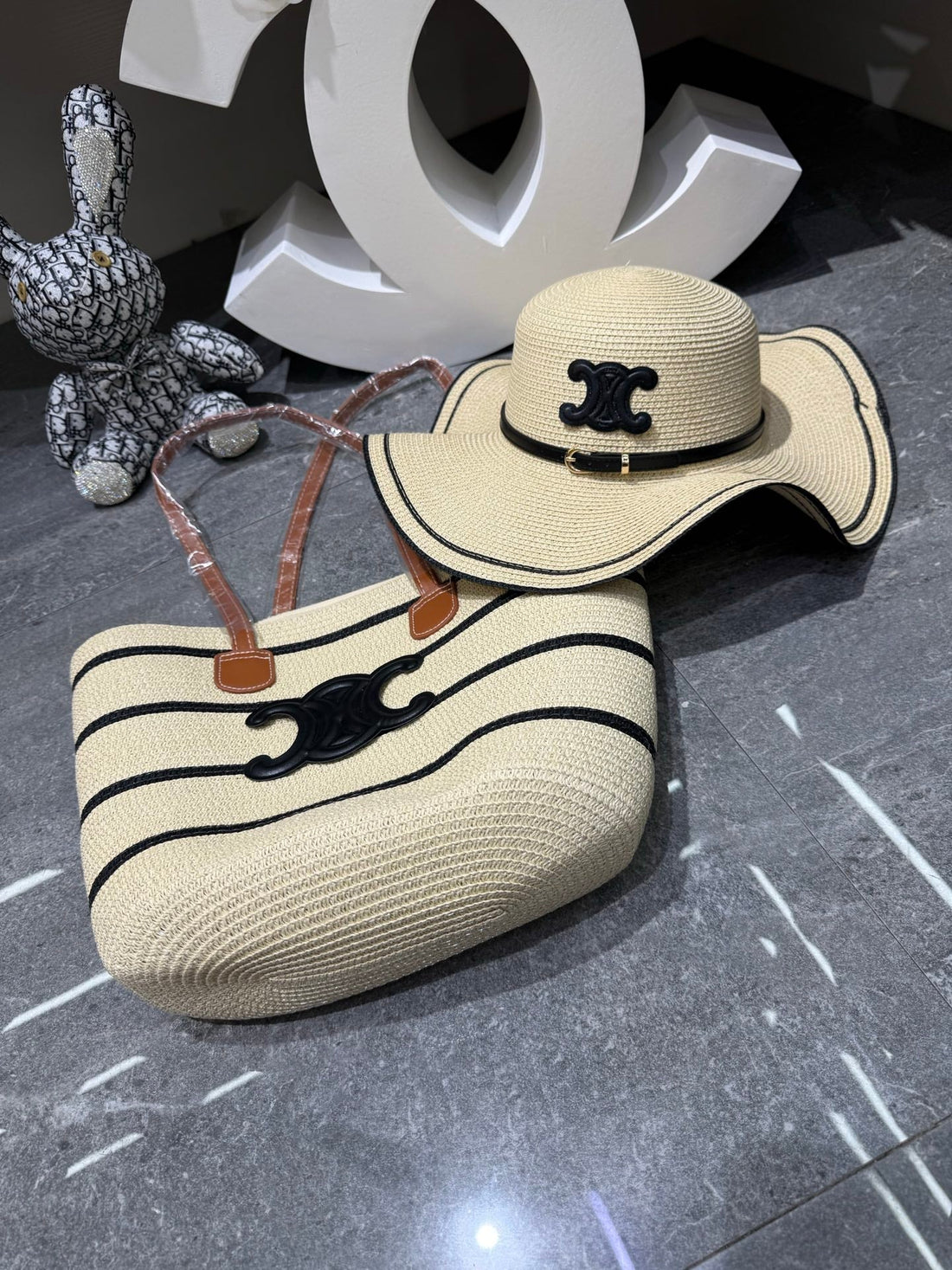 Cl Tote Bag & Hat Set Plant Grass 209736
