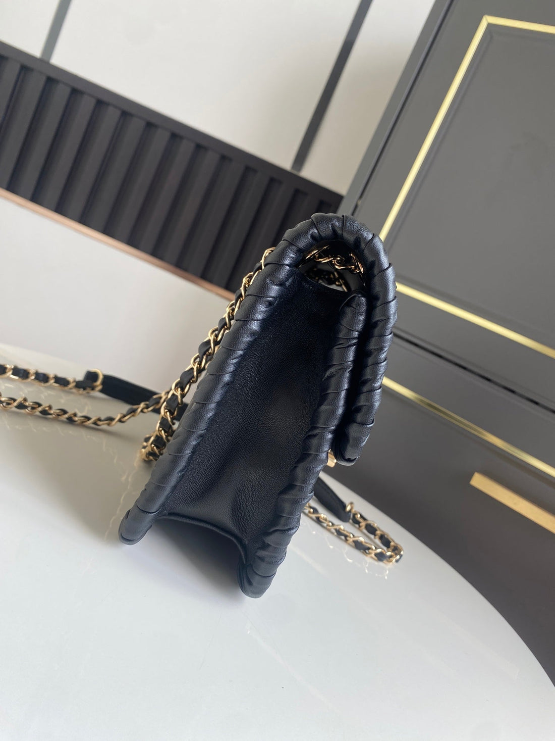 CC Flap Bag 15CM Black Lambskin