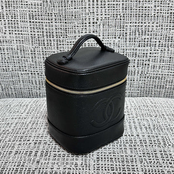 CC Vintage Vanity Bag 17.5cm Black Caviar Leather