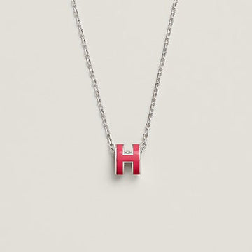 H Necklace Pink