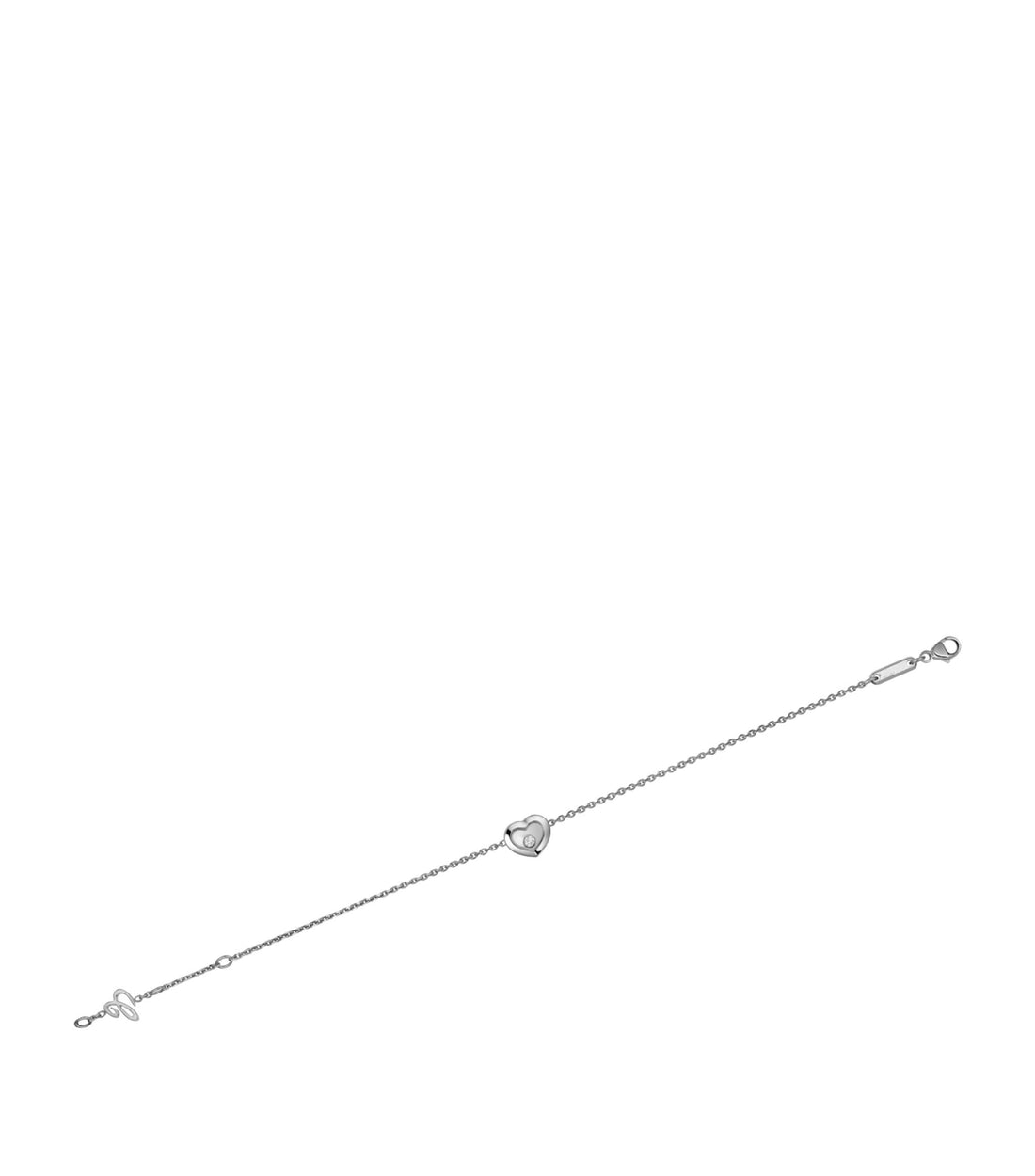 Happy Heart Bracelet Silver 1 Diamond