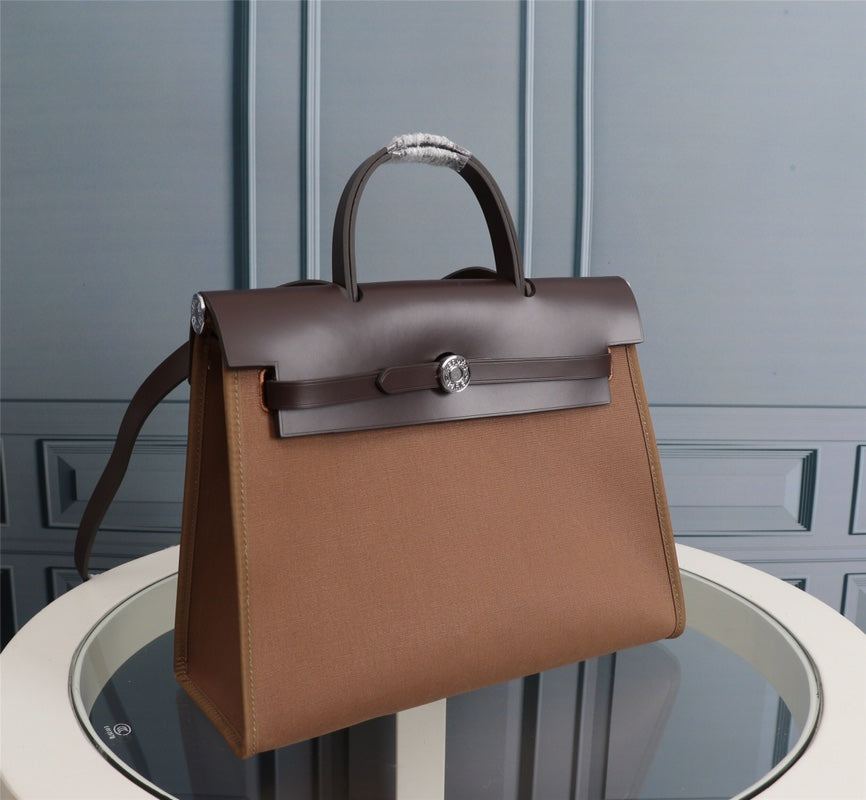 HM Herbag Zip 31 Brown And Chocolate Canvas