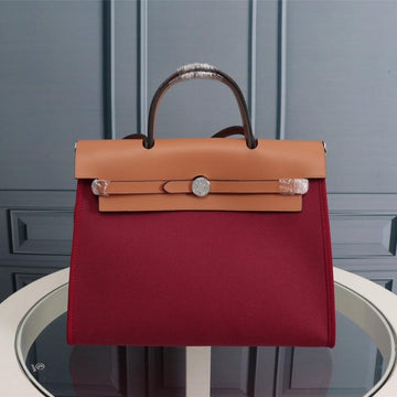 HM Herbag Zip 31 Wine Red And Copper Canvas