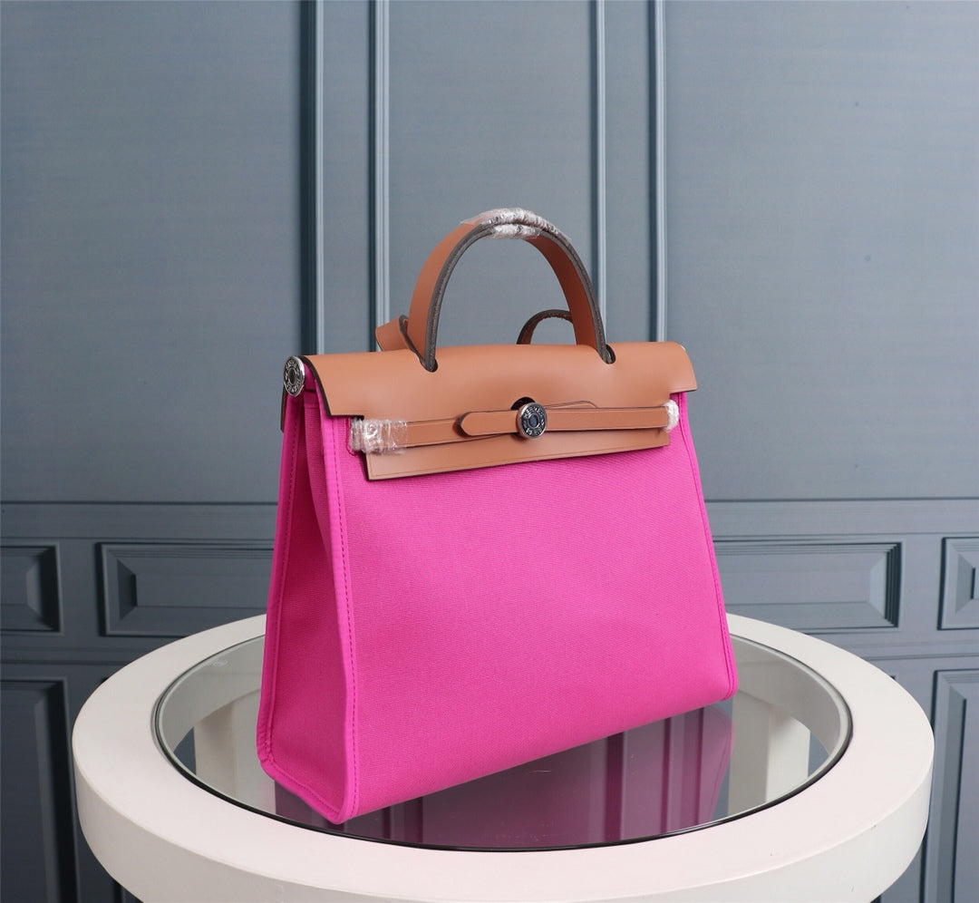 HM Herbag Zip 31 Bright Pink And Copper Canvas