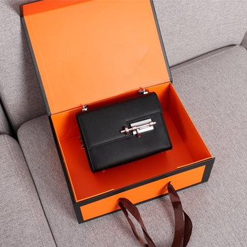 HM Verrou Mini Bag 17 Black Calfskin