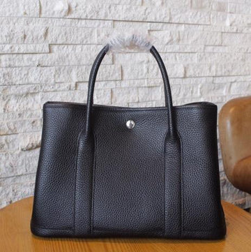 HM Garden Party 31 Black Calfskin