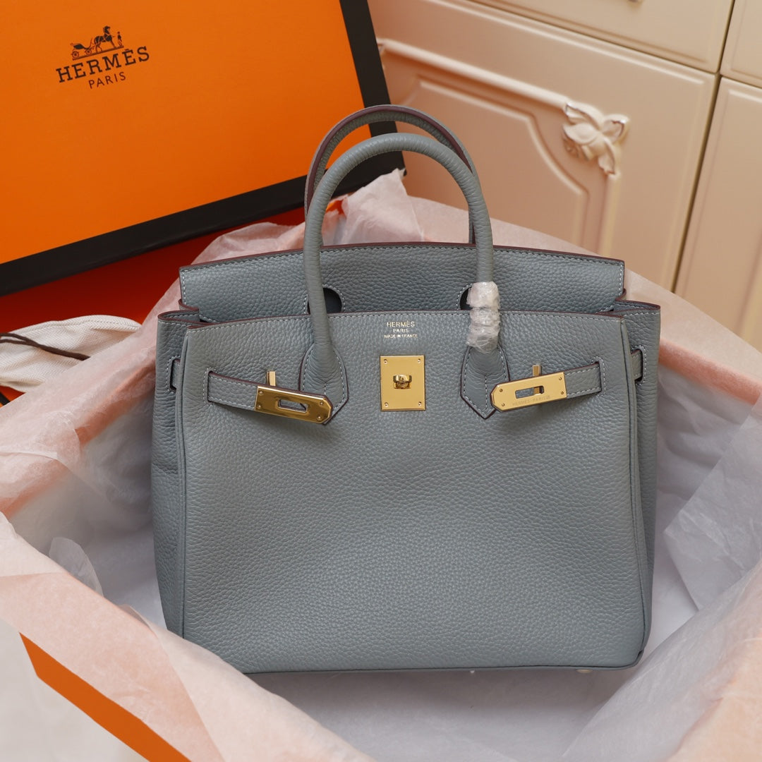 HM Birkin Bag 35 Tempered Gray Togo Gold Hardware