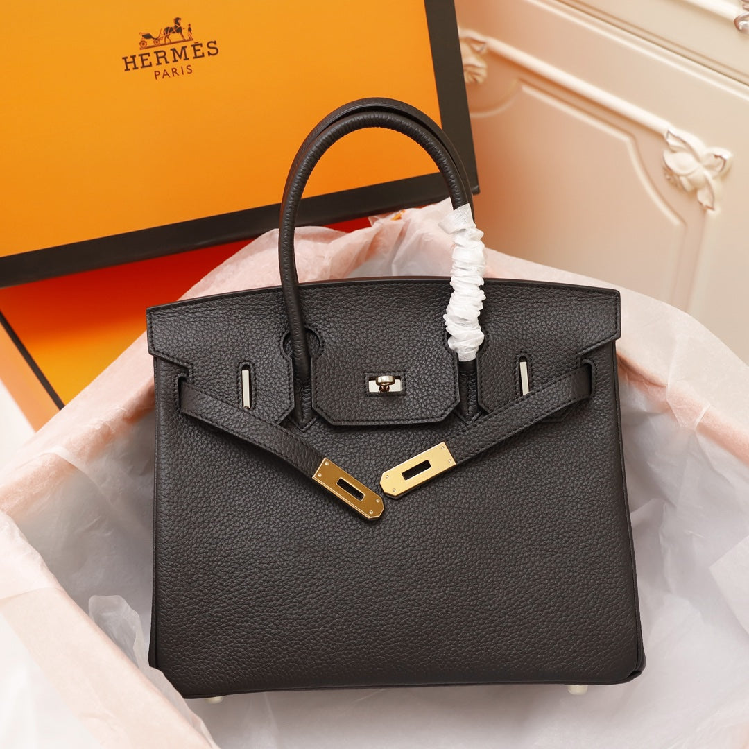 HM Birkin Bag 30 Black Togo Gold Hardware