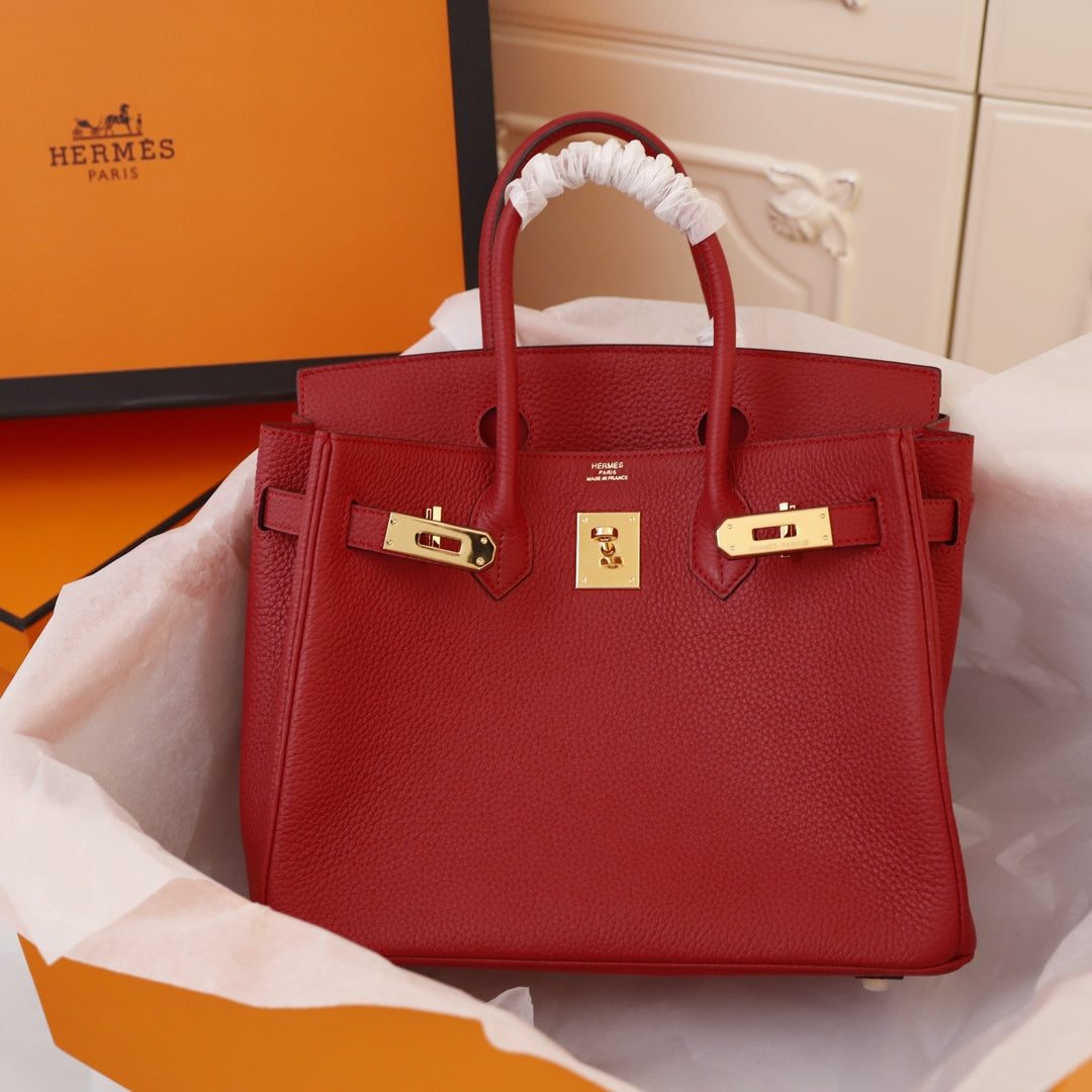 HM Birkin Bag 35 Crimson Togo Gold Hardware