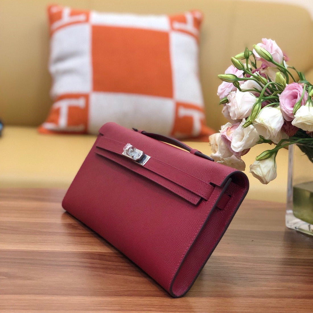 HM Kelly Cut 31CM Brick Swift Leather Shw