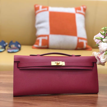 HM Kelly Cut 31CM Brick Swift Leather Ghw