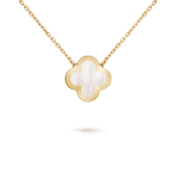 Pure Clover Pink Gold Mop Necklace