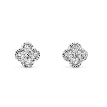 Clover Mini Diamond Stud Earrings