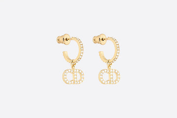 CD Drop Earrings Gold
