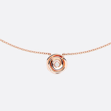 Rose Coutre Pink Gold Diamond Necklace